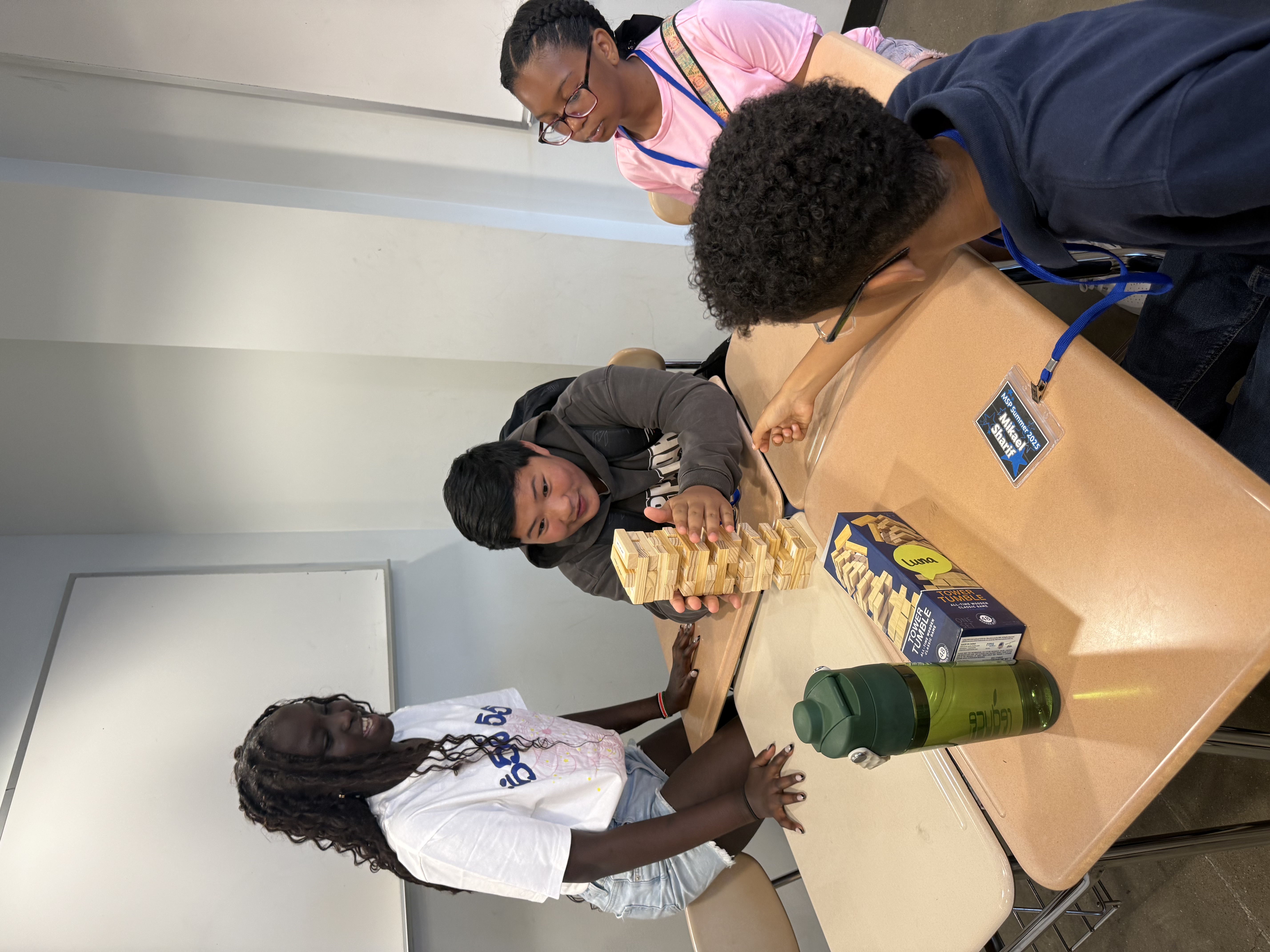 Buffalo Prep scholars participating in a team-building activity during the first week of summer programming