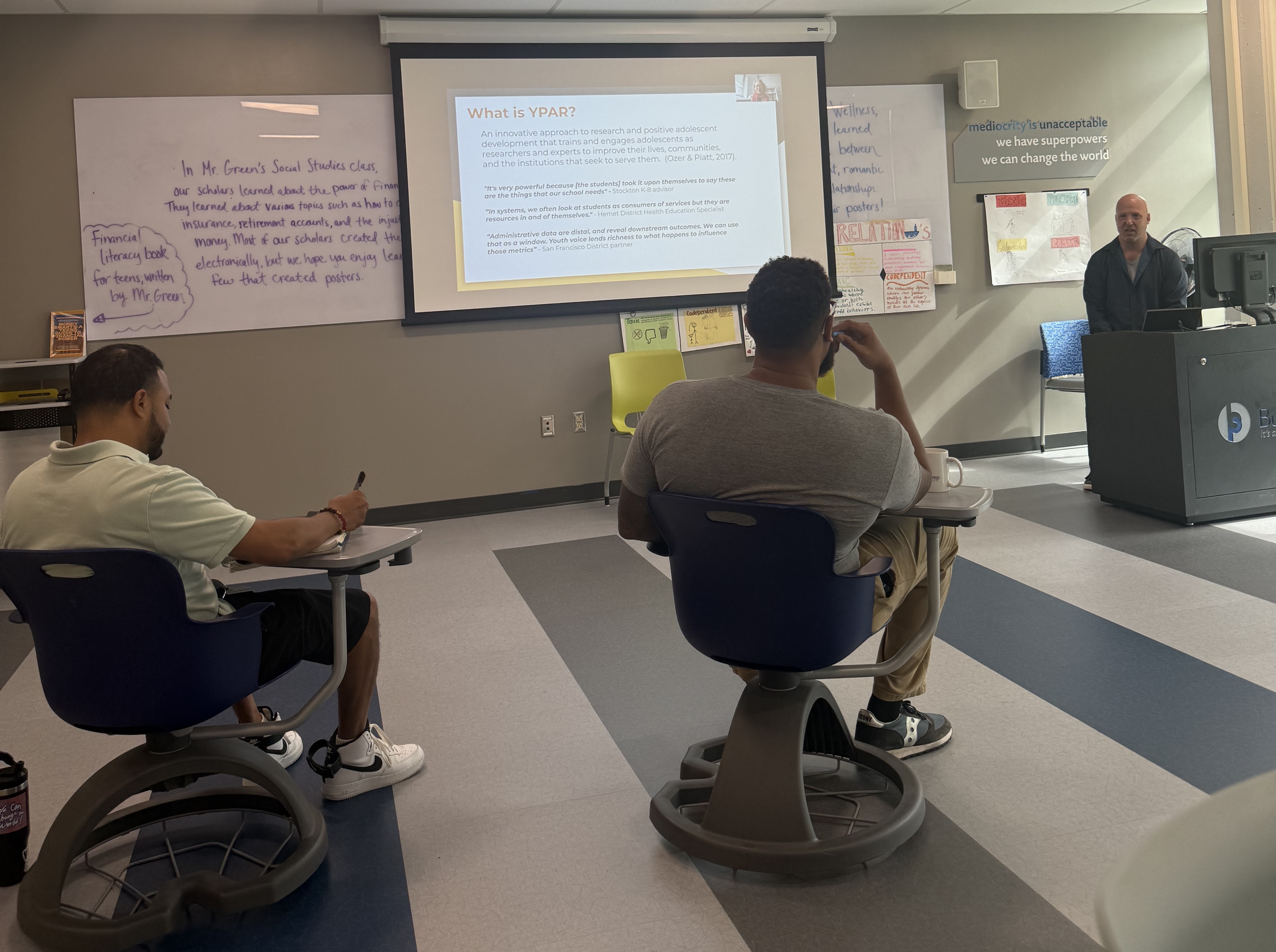 Buffalo Prep staff participating in YPAR training session